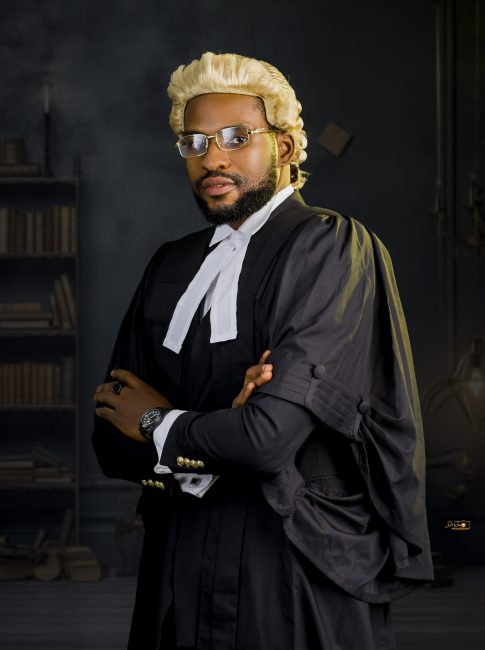 Advocate Fritz Motutu Manja in Legal atire